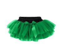Gonne strette da bambina, morbida, morbida, gonna tutu, pantaloncini, feste con bowknot, carnevale, maglia di tulle e gonna, verde, 6-12 Monate