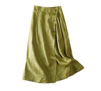 Gonne strette da donna, casual, mezza gonna a linea, estive, cotone, lunghezza media, vita elastica, grande gonna con cappuccio, Gn1, L