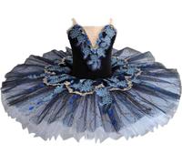 Gonnellino tutu danza classica bambina costumi il balletto lago dei cigni | Abito da danza con gonna in tulle, paillettes e ricami stile principessa Ideale per saggi, spettacoli scolastici e feste