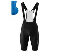 Gonso Sitivo Bib M, Pantaloncini corti da ciclismo da uomo, Con cuscinetto di seduta Sitivo Comfort, Elastico in silicone ad alta elasticità e antiscivolo, Vestibilità stretta, Nero/Blu, S