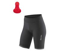 Gonso SITIVO W, Pantaloncini da Ciclismo (Corti) Donna, Black/Bright Green, 44