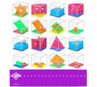 Gontence 16 PCS Cubi Rompicapo Bambini con 16 Sacchetti Viola - Giochini per Feste di Compleanno Bambini | Bambina Bambino Regalini Compleanno | Regali di Giocattoli di Natale | Mini Giochi di Puzzle