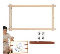 gontoe Telaio da ricamo Gobelin, telaio per ricamo in legno - Telaio in gobelin multifunzionale per ricamare - Telaio in legno rimovibile con istruzioni chiare per punte, cucito e pittura batik