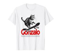 GONZALO - Nome ragazzo simpatico con gatto e skateboard Maglietta
