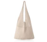 GONZTEL 1 Pezzo Borsa Uncinetto Donna a Tracolla Intrecciata Lavorata a Maglia Stile Boho, Elegante Borsa a Spalla da Spiaggia, perfetta per Estate, Vacanze, Viaggi e Uso Quotidiano