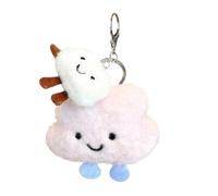 GONZTEL 1 Pezzo Ciondolo in Peluche a Forma di Nuvola, Lanyard Anti-Smarrimento, Creativo e Personalizzato, Keychain, Borse da Donna, Zaini, Portafogli, Graziosa Decorazione per Borsette e Ragazze