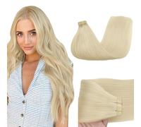 GOO GOO Extension Capelli Veri Biadesivo, Extension Biadesive Capelli Veri, 45cm 50g 20pcs, 60A Biondo Patino