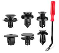 GOOACC 130PCS Car Bumper Retainer Clips & Nylon Fasteners Push Retainer Kit 6 Most Popular Sizes with 1 Fastener Remover Car Fender Replacement for Ho