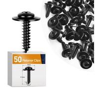 GOOACC 50pcs Splash Shield General Purpose Phillips Truss Head Sems Screw for Honda Acura BMW Fender Liner Bumper Cover Screws 90114-SE0-000 90114-SZ3-000 M4.8-1.61x19mm
