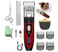 Gooad Rasoio per gatti per capelli opachi, kit per la toelettatura dei gatti, rasoio senza fili per capelli lunghi, rasoio per zampe a basso rumore, tagliacapelli per gatti e cani (rosso)