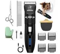 Gooad Rasoio per gatti per capelli opachi, kit per la toelettatura dei gatti, rasoio senza fili per capelli lunghi, rasoio per zampe a basso rumore, tagliacapelli per gatti e cani (nero)