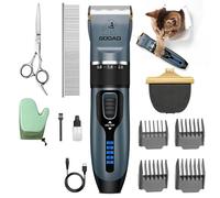 Gooad Rasoio per gatti per capelli opachi, kit per la toelettatura dei gatti, rasoio senza fili per capelli lunghi, rasoio per zampe a basso rumore, tagliacapelli per gatti e cani (blu)