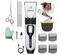 Gooad Rasoio per gatti per capelli opachi, kit per la toelettatura dei gatti, rasoio senza fili per capelli lunghi, tagliazampe a basso rumore, tagliacapelli per gatti e cani (bianco)