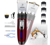 Gooad Tosatrice per cani e zampe, senza fili, silenziosa, elettrica, silenziosa, ricaricabile, tagliacapelli per cani