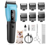 Gooad Tosatrice per cani per toelettatura per cappotto pesante e spesso, kit per la toelettatura del cane a 3 velocità, silenzioso, elettrico, silenzioso, senza fili, ricaricabile, rasoio per peli di