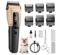 Gooad Tosatrice per cani per toelettatura per cappotto pesante e spesso, kit per la toelettatura del cane a 3 velocità, silenzioso, elettrico, silenzioso, senza fili, ricaricabile, rasoio per peli di