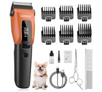 Gooad Tosatrice per cani per toelettatura per cappotto pesante e spesso, kit per la toelettatura del cane a 3 velocità, silenzioso, elettrico, silenzioso, senza fili, ricaricabile, rasoio per peli di