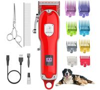 Gooad Tosatrici per cani per toelettatura, kit per la toelettatura del cane, tagliacapelli senza fili per cappotti spessi, tagliacapelli per cani, tagliacapelli per cani a basso rumore, tagliacapelli