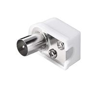 Goobay 11502 Spina TV coassiale piatta ad angolo con fissaggio a vite - plastico