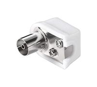 Goobay 11503 Connettore TV coassiale piatta ad angolo con fissaggio a vite - plastico