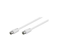 Goobay 11511 Cavo antenna (<70 dB, 75 Ohm), 2x schermato, spina coassiale nichelata alla presa coassiale, cavo coassiale adatto per TV, HDTV, radio, DVB-T2, DVB-S2, DVB-S2, DVB-C, lunghezza 2,50 m