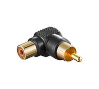 Goobay 11685 Adattatore RCA da 90°; nero - Presa RCA > Spina RCA