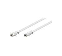 Goobay 11725 Cavetto F per Antenna Satellitare (<70 dB), Schermatura Doppia, Bianco, 5 m Lunghezza del Cavo