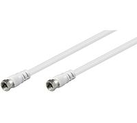 Goobay Cavo antenna SAT coassiale 11742 75 Ohm Tipo F maschio/maschio 64x0.12 schermato 10 m Bianco