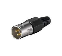 Goobay 11749 Spina XLR per Microfoni, Nero, 3 Pin
