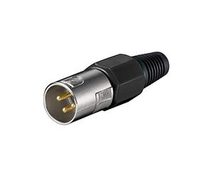 Goobay 11749 Spina XLR per Microfoni, Nero, 3 Pin