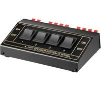 Goobay 11934 Speaker Switchbox, Per collegare fino a 4 coppie di diffusori, nero