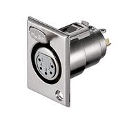 Goobay 11971 Presa XLR per microfono da pannello; 5 Pin - con meccanismo di bloccaggio e contatti dorati