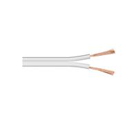 Goobay 15110 Cavo Altoparlanti, Bianco, CU, 4.4mm Diametro, 25m Lunghezza del Cavo