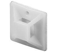 Goobay 17104 Supporto adesivo con occhiello per fascette; autoadesivo; bianco - per il fissaggio di fascette fino a 3 6 mm (Confezione da 6)
