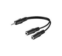 GOOBAY 50464 - Connettore jack da 3,5 mm a 3 pin su 2 prese
