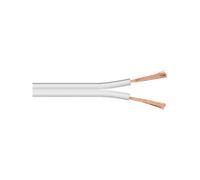 Goobay 27521 Cavo altoparlanti, Bianco, CCA, 100m Lunghezza del Cavo