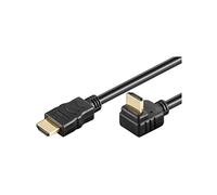 Goobay 31920 Cavo High Speed HDMI con Ethernet, Dorato, Nero, 6mm Diametro, 1m Lunghezza del Cavo