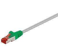 Goobay 33276 CAT 6 Crossover-cavo patch - rete S/FTP (PiMF) grigio verde - conforme a LSZH CU