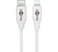 Goobay 39448 - Cavo Lightning USB-C™ per Ricarica e sincronizzazione, 2 m, Colore: Bianco