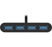 Goobay 4-Port USB-A Multiport Adapter - Black NEW
