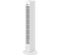 goobay 45283 - Ventilatore a torre oscillante silenzioso, con funzione girevole, motore elettrico da 45 Watt con 3 livelli di potenza, funzionamento ultra silenzioso