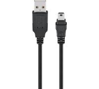 Goobay 45740 Cavo USB 2.0 ad Alta Velocità, Nero, 1 m Lunghezza del Cavo