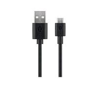 Goobay 46800 Cavo Micro USB di Ricarica e Sincronizzazione, Nero, 1m Lunghezza del Cavo