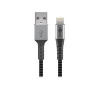 Goobay 49269 2 m Lightning USB A Maschio Maschio Nero Grigio to USB A Textile