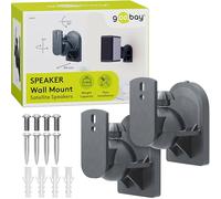 goobay 49393 - Supporto da parete per casse fino a 3.5 kg, colore: Nero