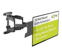 Goobay 49956 - Supporto da parete per TV OLED Full Motion (L), 37" a 70" (94-178 cm), completamente mobile, orientabile/inclinabile, 30 kg, Vesa Standard, colore: Nero