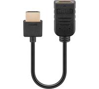 goobay 49979 Adattatore HDMI Flex, cavo di prolunga corto maschio > femmina per estendere e collegare Fire TV Stick, Chromecast, Roku, 0,20 m