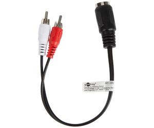 Goobay 50004 Adattatore Cavo Audio; Presa DIN a Connettore RCA Stereo, 0.2m Lunghezza del Cavo