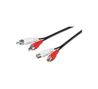 Goobay 50025 Prolunga Stereo 2 RCA, 1.5m Lunghezza del Cavo