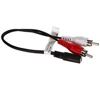 Goobay 50092 Cavo Adattatore Audio, Presa da 3.5mm a Connettore Jack a RCA, Nero, Lunghezza del cavo 0.2 m